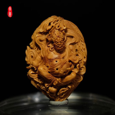 李义核雕--黄财神|手工艺|其他手工|李义核雕工作者 